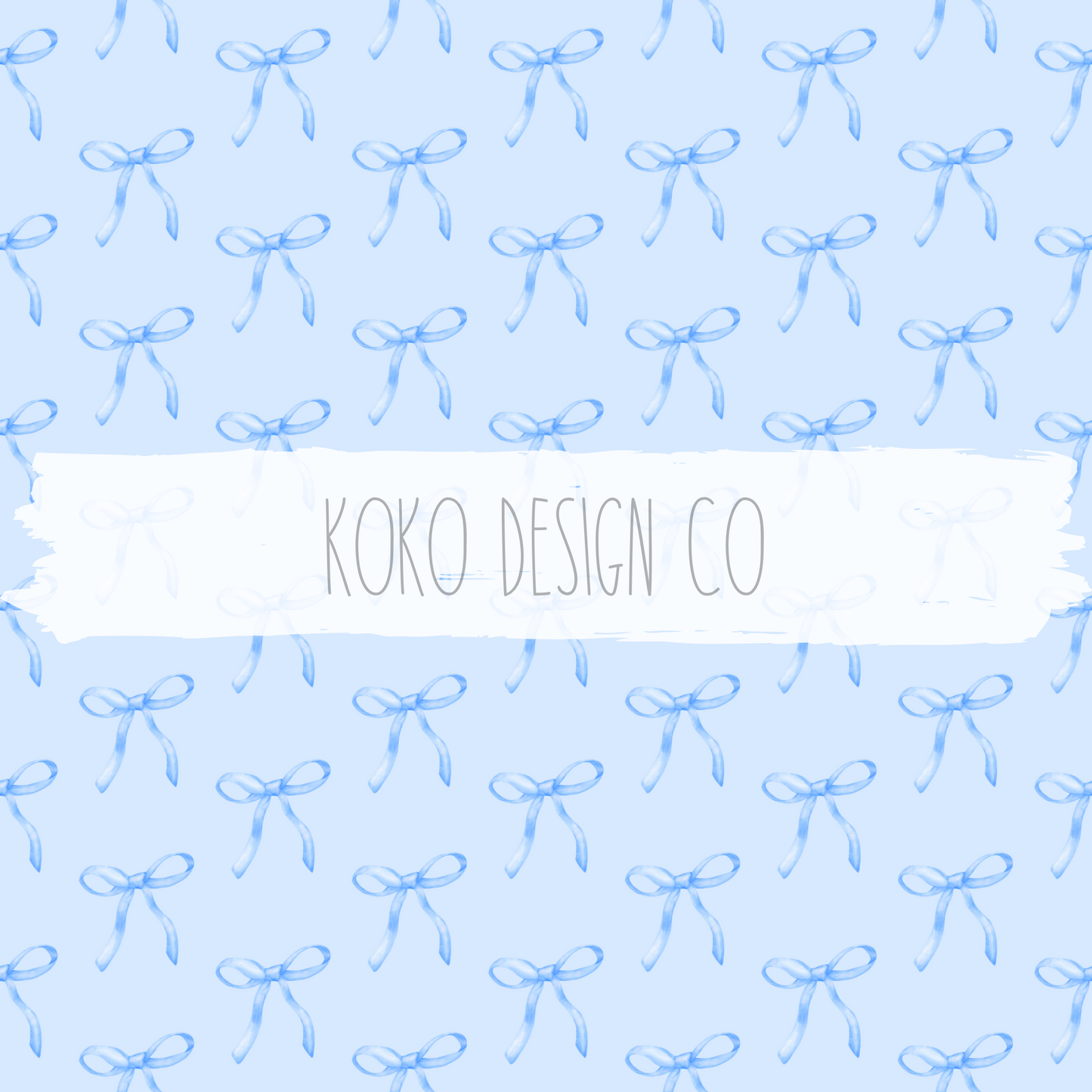 Blue Bow Coquette seamless file